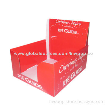 Cardboard counter-top display, recyclable/stable/eye-catching/Eco-friendly/present Christmas gifts